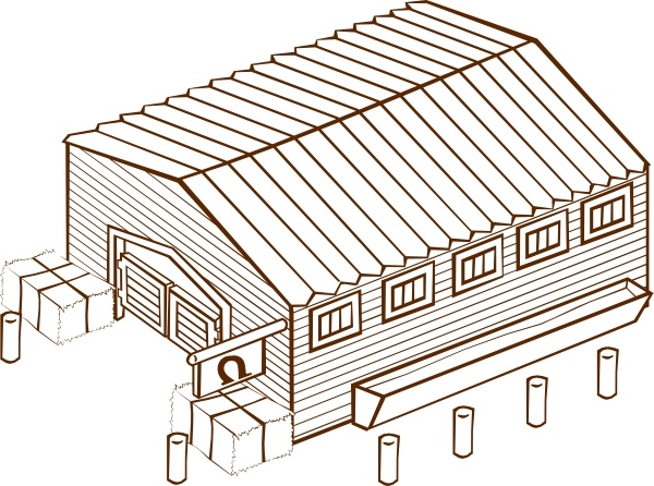 600x446 Stables Clip Art Free Vector In Open Office Drawing - Stable Drawing