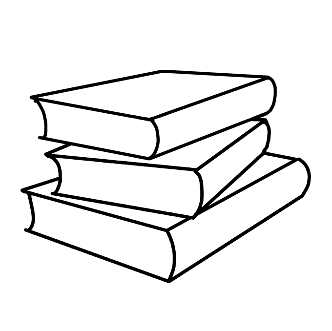 680x678 How To Draw School Books - Stack Of Books Drawing