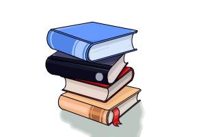 300x200 How To Draw A Stack Of Books - Stack Of Books Drawing