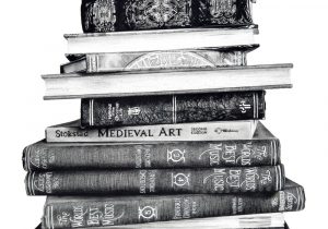 300x210 Stack Of Books Drawing Book Stack Drawing - Stack Of Books Drawing