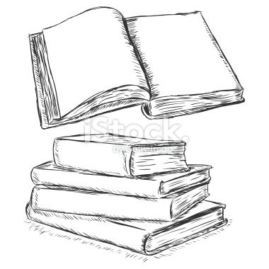 380x380 How To Draw Books - Stack Of Books Drawing