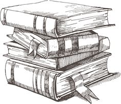 236x203 Stack Of Books Pencil Drawing - Stack Of Books Drawing