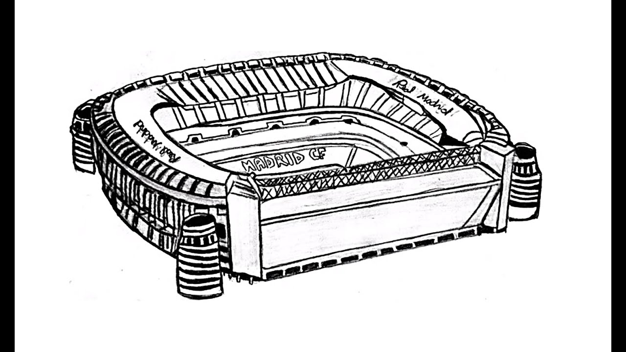 1280x720 how to draw the santiago stadium - Stadium Drawing