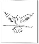 163x186 soaring dove clutching staff front drawing digital art - Staff Drawing