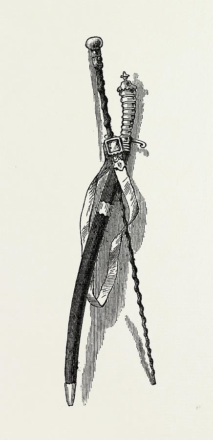 436x900 washingtons sword and staff, united states of america drawing - Staff Drawing