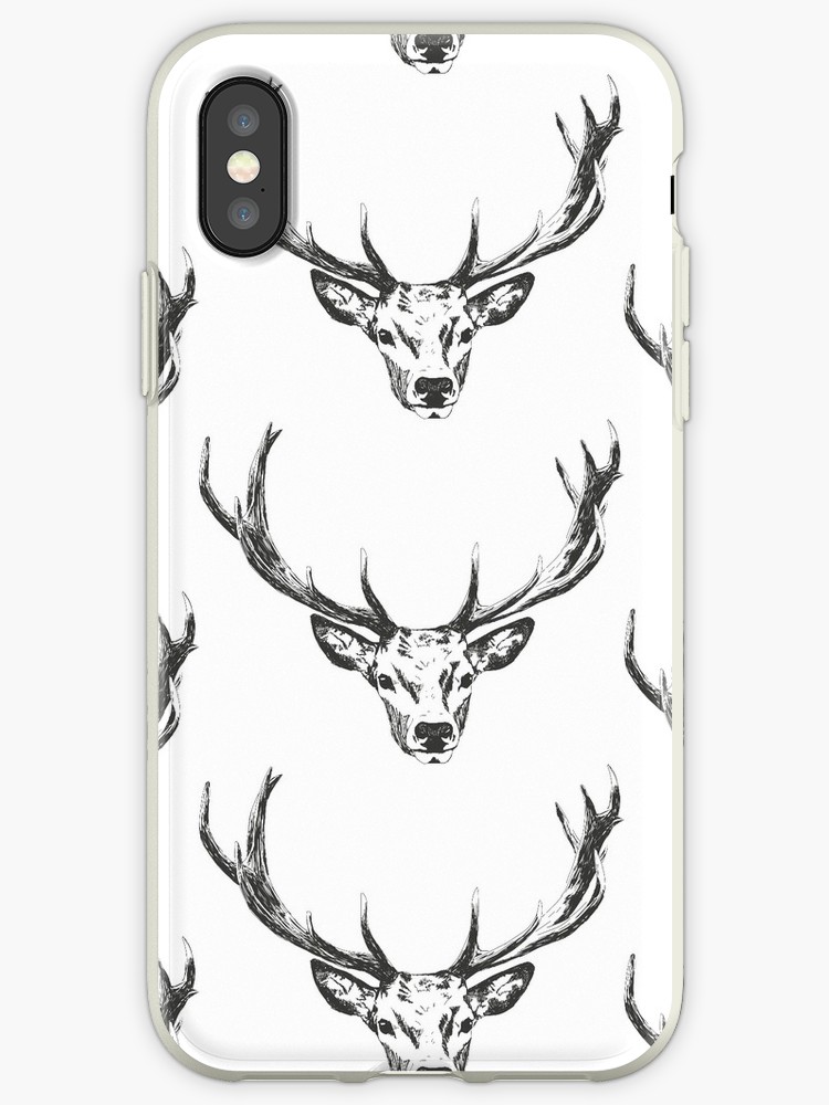 750x1000 Stag Line Drawing Iphone Cases Covers - Stag Line Drawing