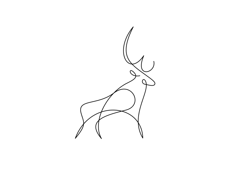 Stag Line Drawing at PaintingValley.com | Explore collection of Stag ...