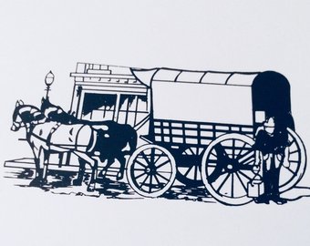 340x270 Stagecoach Drawing Etsy - Stagecoach Drawing
