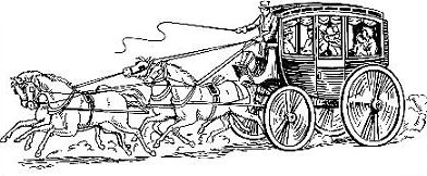 392x162 Free Stagecoach Clipart - Stagecoach Drawing