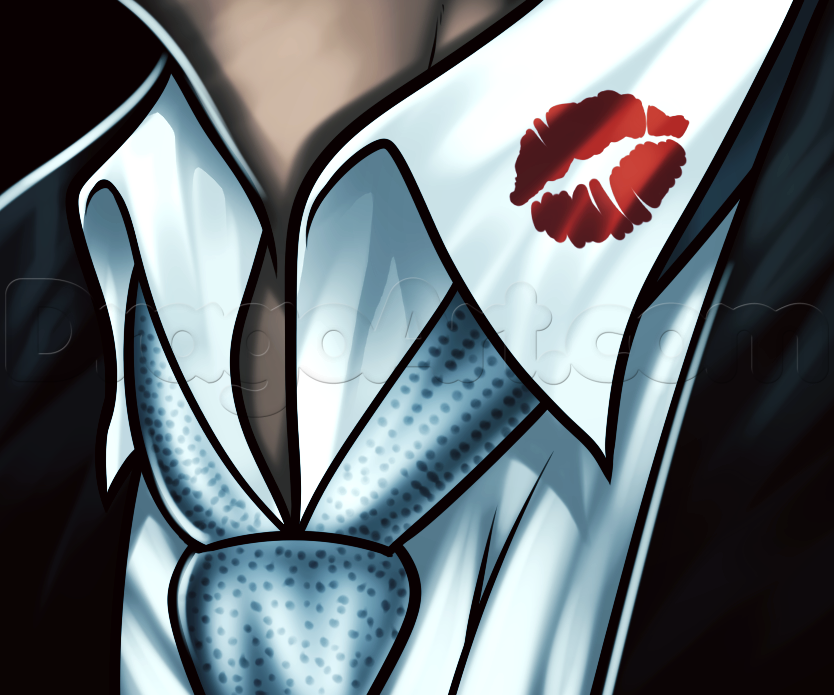 834x695 how to draw a lipstick stain, step - Stain Drawing