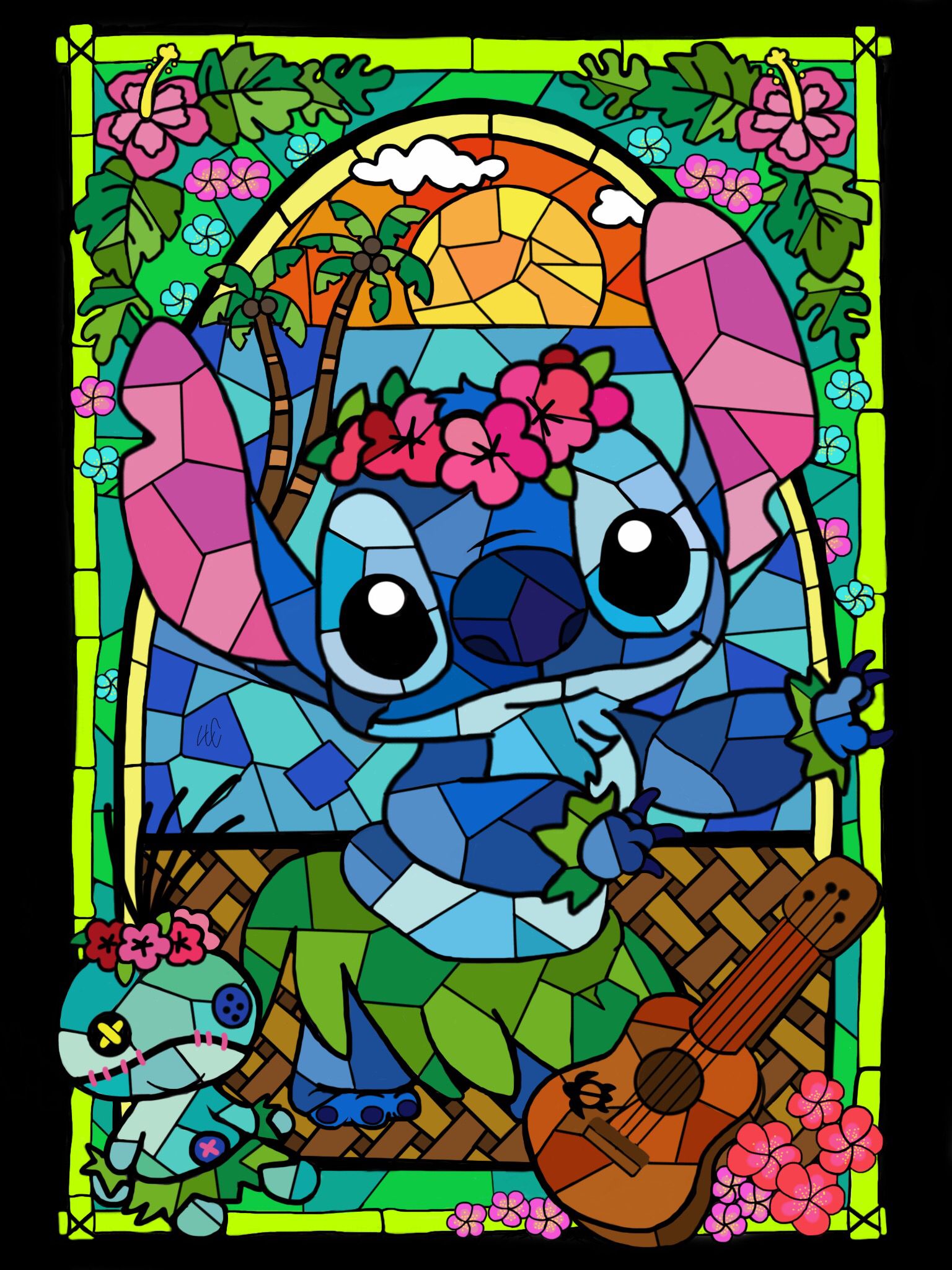 1536x2048 my stained glass stitch drawing follow me on instagram larina - Stained Glass Drawing