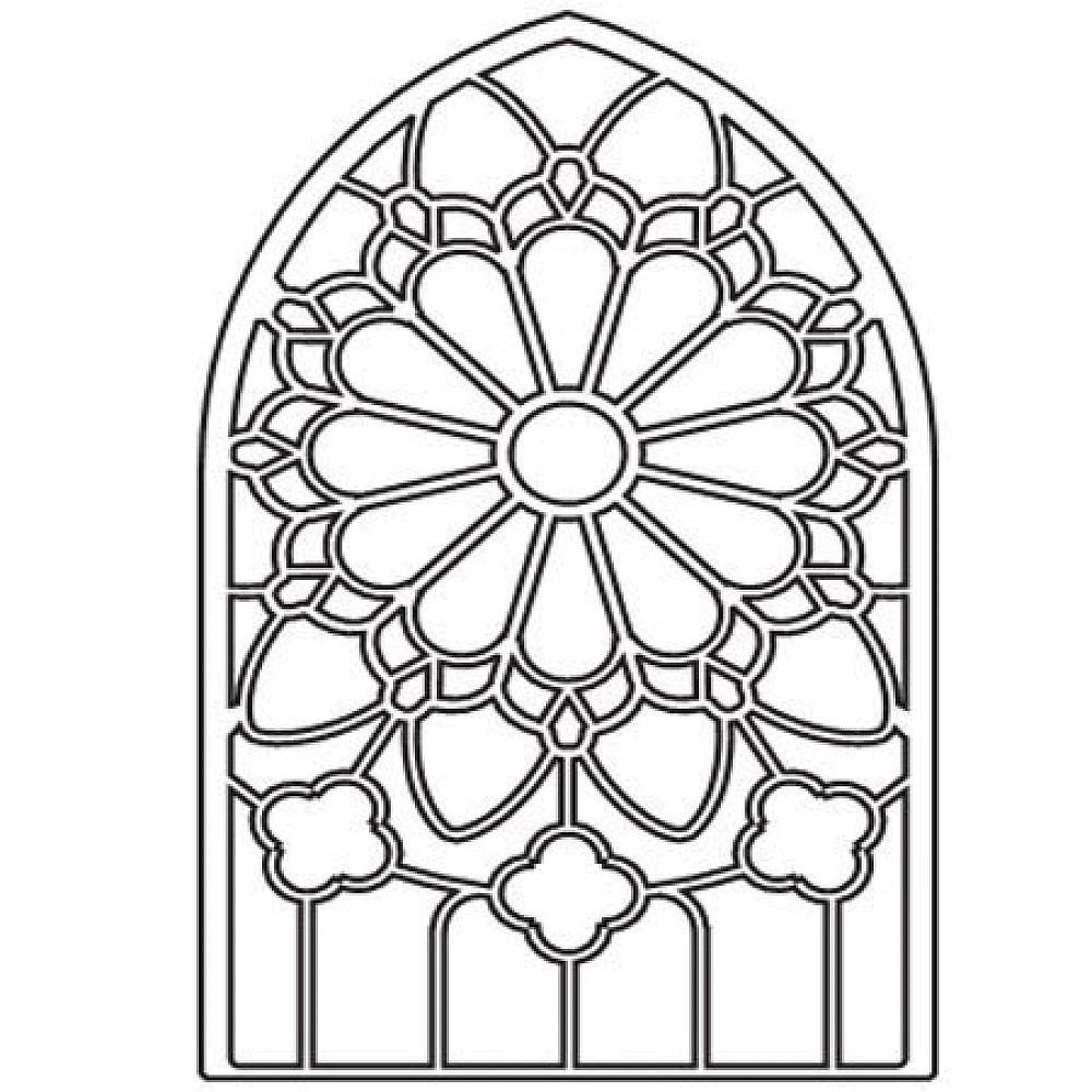 1000x1000 stained glass window coloring pages download and print for free - Stained Glass Window Drawing