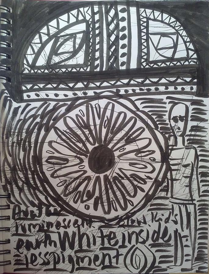 685x900 alien at stain glass window drawing - Stained Glass Window Drawing