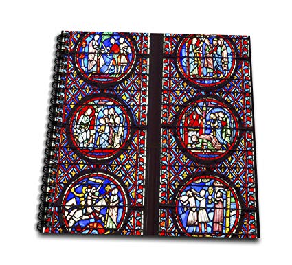 425x386 rose stained glass windows in sainte chapelle - Stained Glass Window Drawing