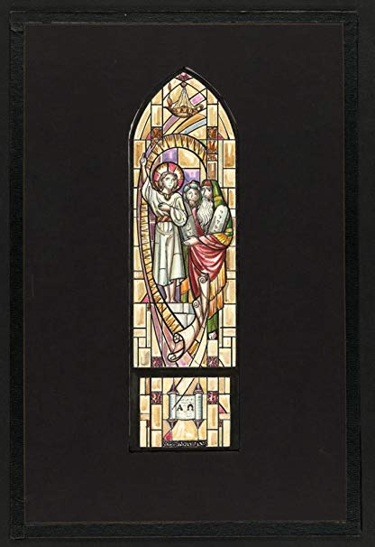 416x606 design drawing for stained glass window in the temple - Stained Glass Window Drawing