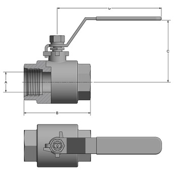 350x346 stainless steel ball valve cad drawing - Stainless Steel Drawing