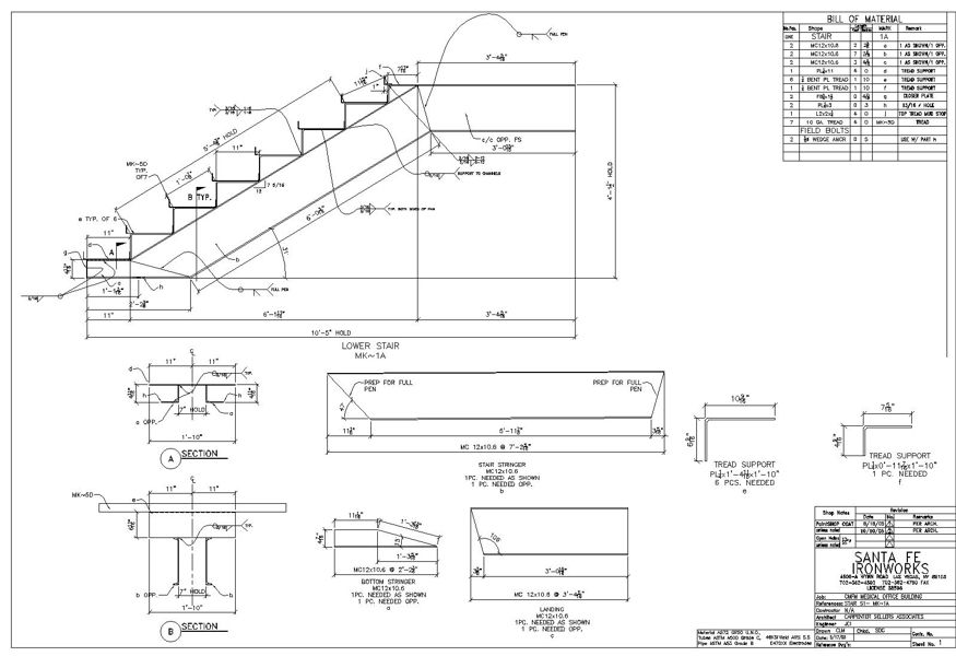 Stair Construction Detail Drawing DF9