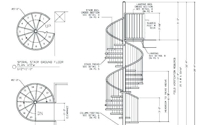 Staircase Plans Drawing 23 