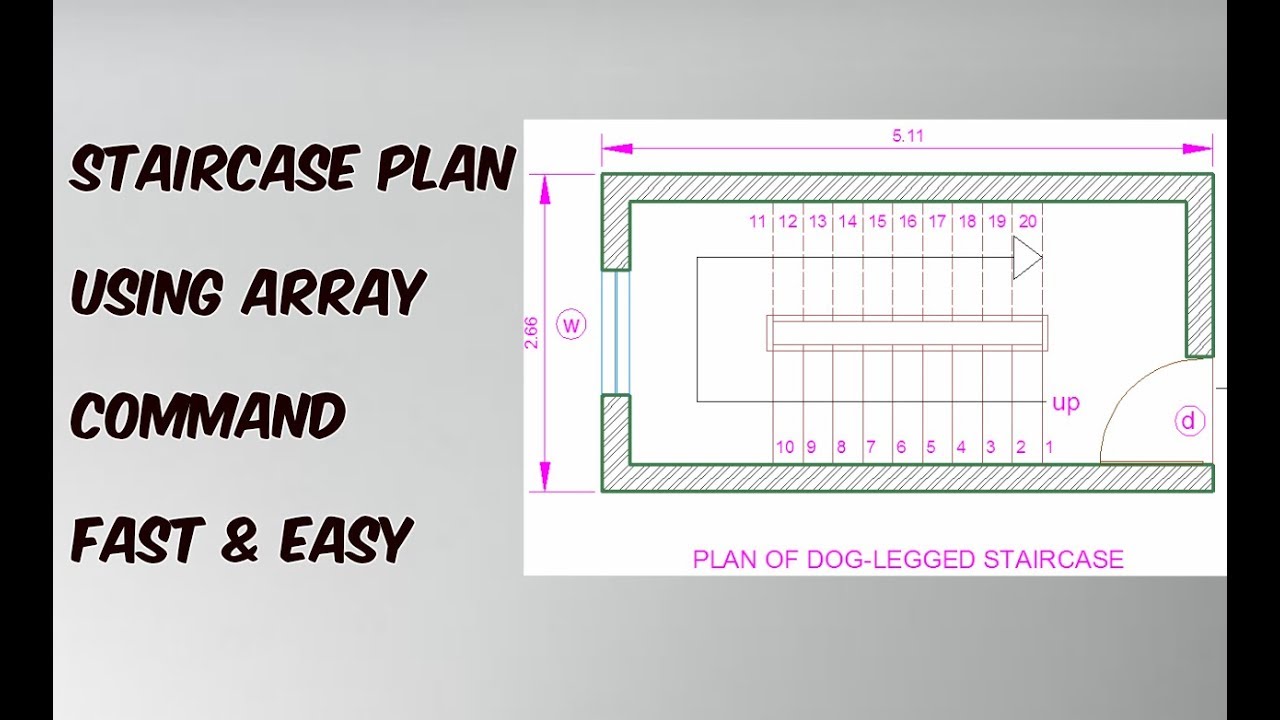 1280x720 Staircase Plan In Autocad Fast Easy - Staircase Section Drawing