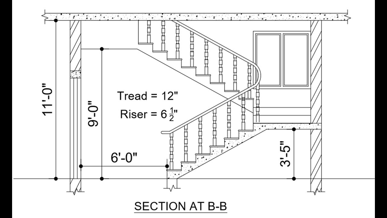 Staircase Section Drawing at Explore collection of