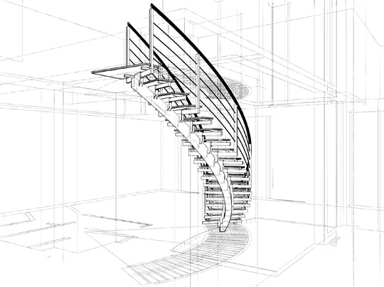 540x404 Products - Stairs Architectural Drawing