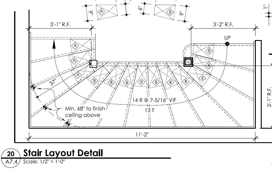 923x574 drawing architecture stair for free download - Stairs Architectural Drawing