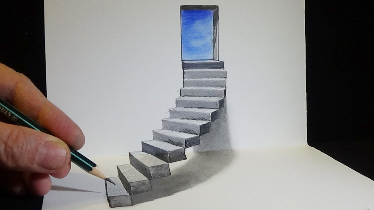 1280x720 drawing stairs to the door - Stairs Drawing
