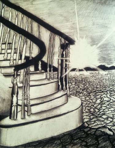 375x482 Stairway To Heaven Drawing - Stairway To Heaven Drawing