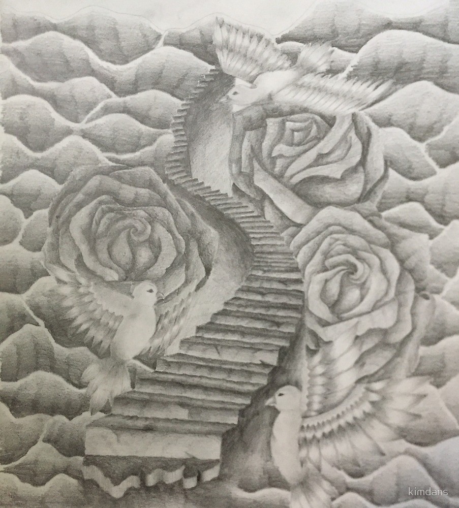 Stairway To Heaven Drawing at PaintingValley.com | Explore collection