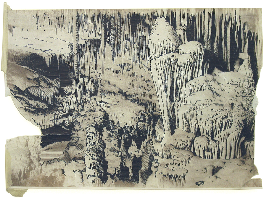 892x670 John Isaacs Drawings - Stalactite Drawing