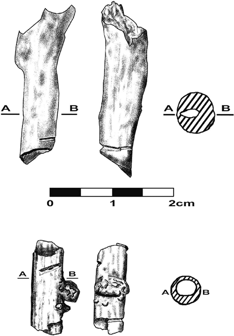 763x1092 Two Fragments Of Stalactite, Showing The Grooves - Stalactite Drawing