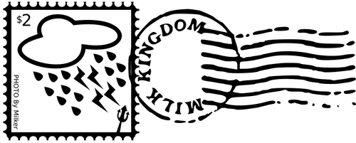 500x201 vector drawing of weather design postage stamp - Stamp Drawing