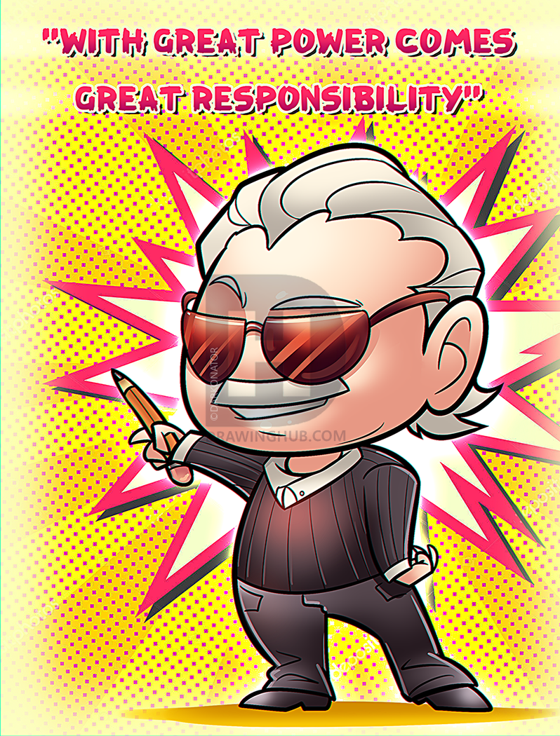 798x1050 how to draw stan lee, step - Stan Lee Drawing