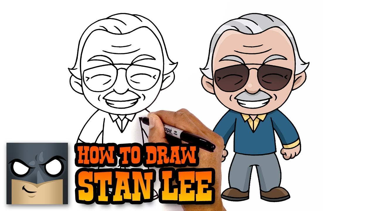 1280x720 how to draw stan lee tribute tutorial - Stan Lee Drawing
