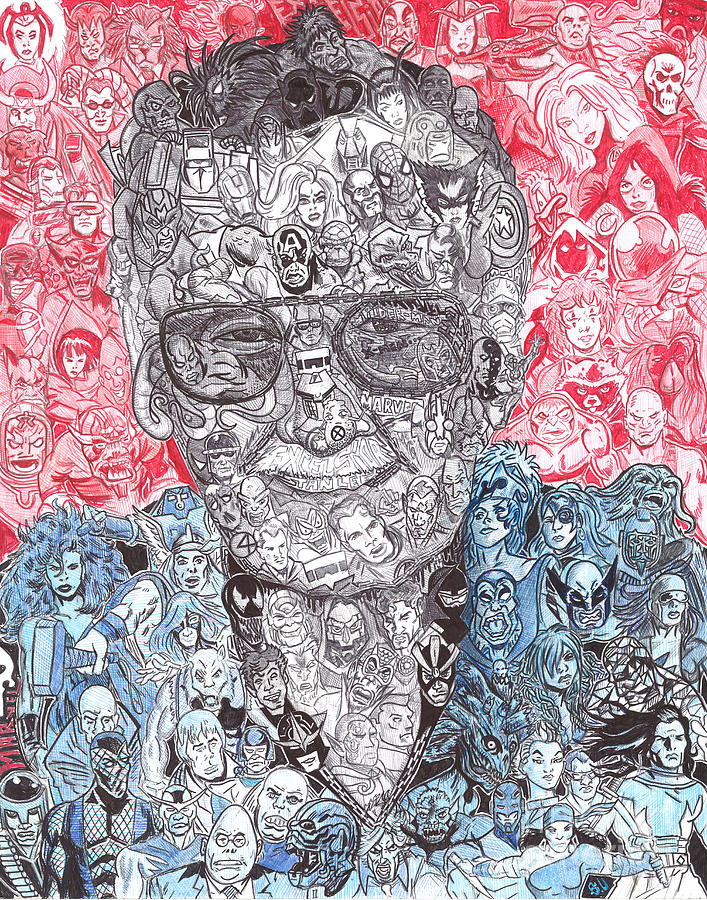 707x900 stan lee drawing - Stan Lee Drawing