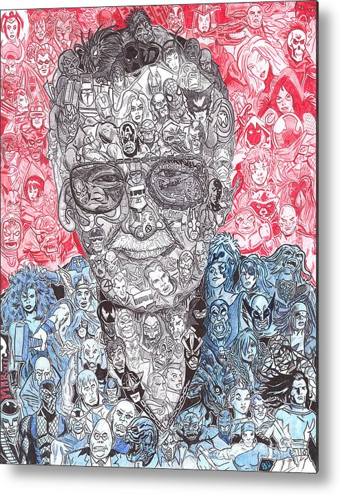 494x719 stan lee metal print - Stan Lee Drawing