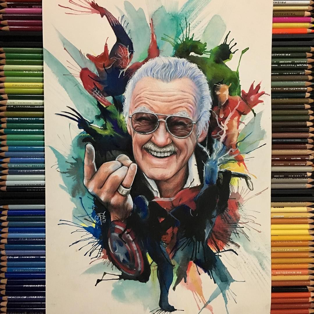 1080x1080 stan lee drawing - Stan Lee Drawing