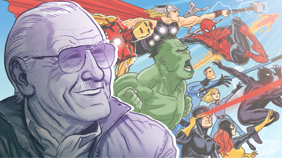 950x534 artists honor late stan lee with stunning marvel inspired portraits - Stan Lee Drawing
