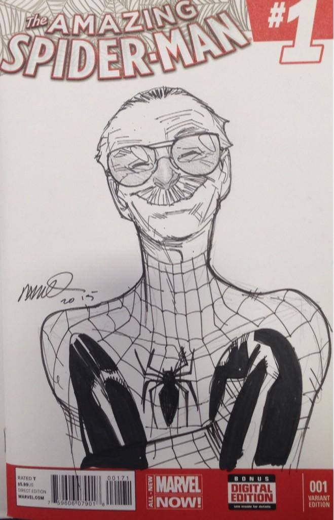 Stan Lee Drawing Spiderman at PaintingValley.com | Explore collection ...