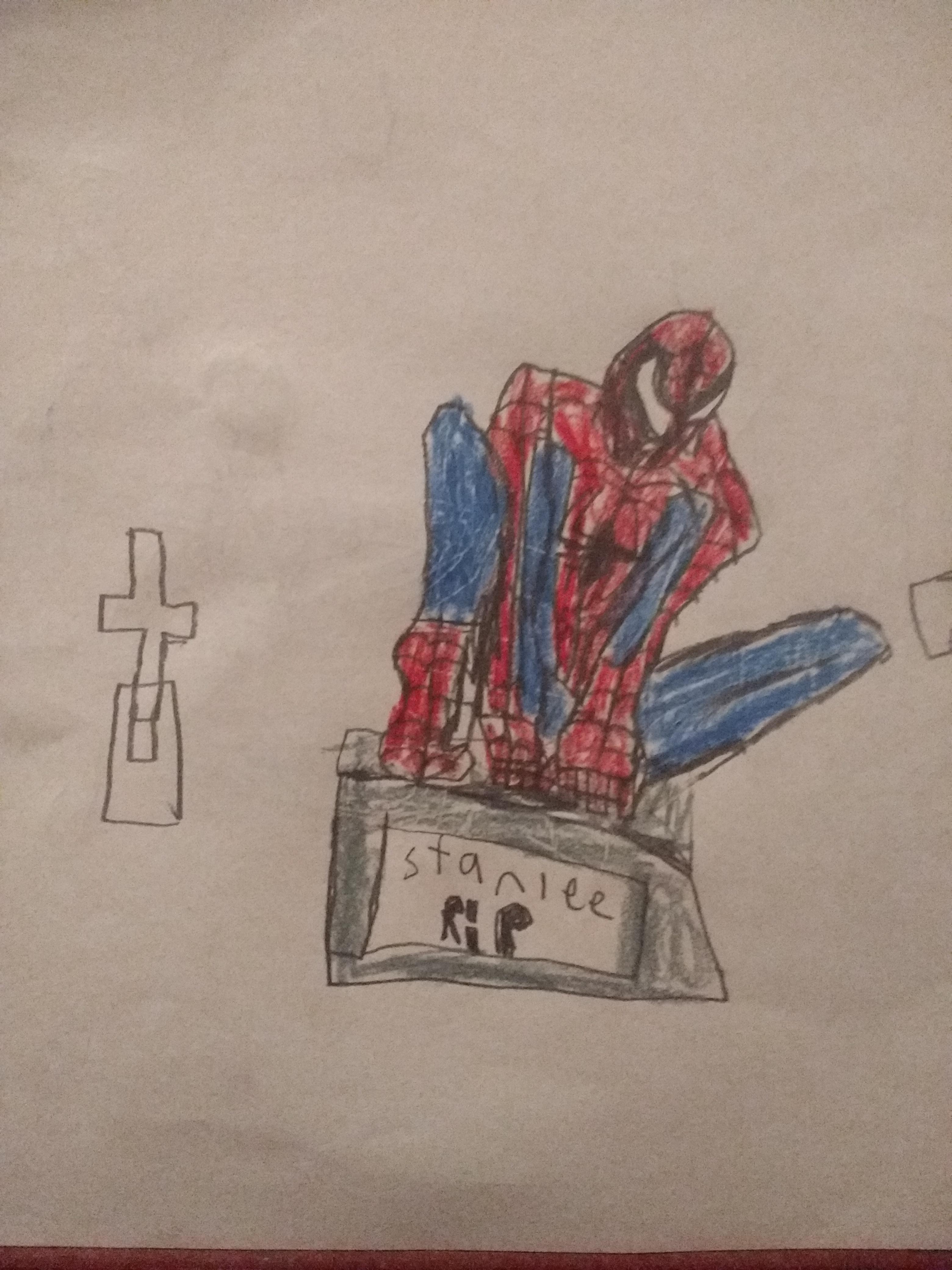 3120x4160 decided to draw a memorial to stan lee i based it off some photo i - Stan Lee Drawing Spiderman