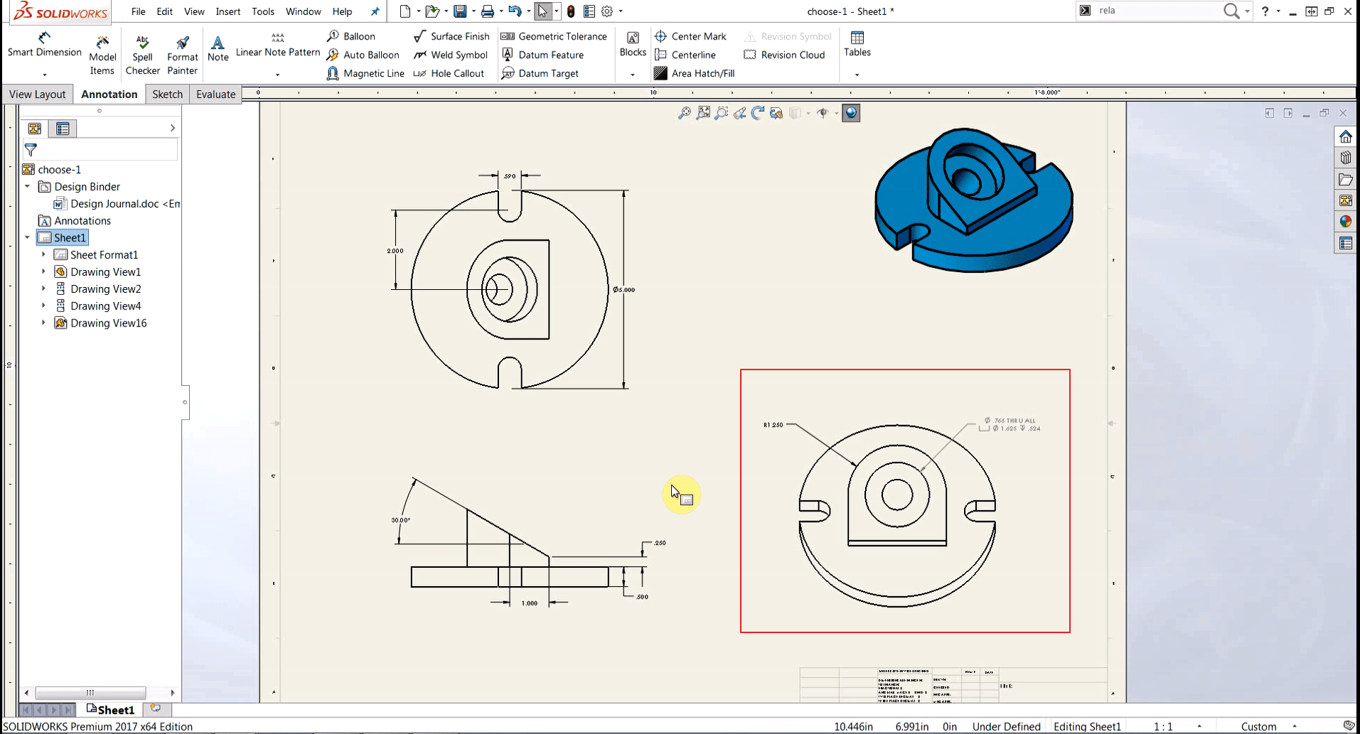 1913x1033 solidworks how to get a non standard drawing view - Standard Drawing