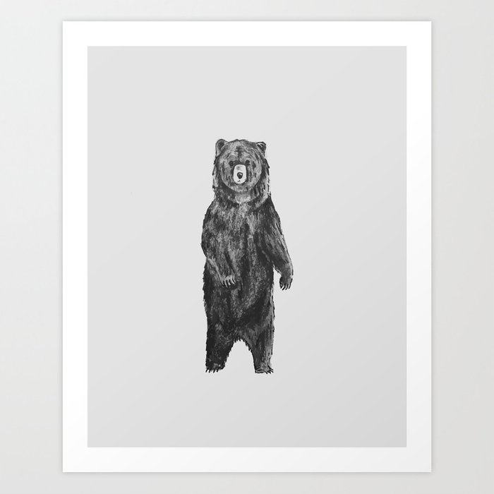 700x700 Standing Bear Art Print - Standing Bear Drawing