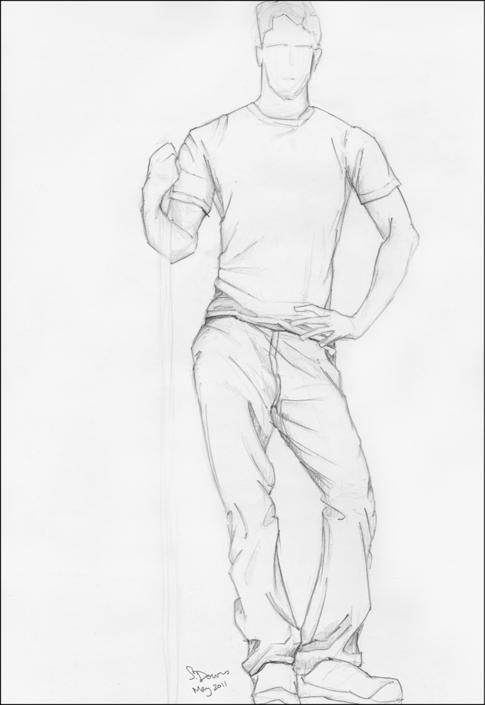 Standing Man Drawing at Explore collection of