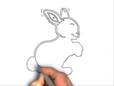 480x360 How To Draw Standing Rabbit - Standing Rabbit Drawing