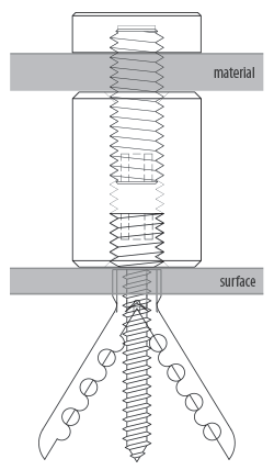 250x428 how to install a standoff cap and barrel system - Standoff Drawing