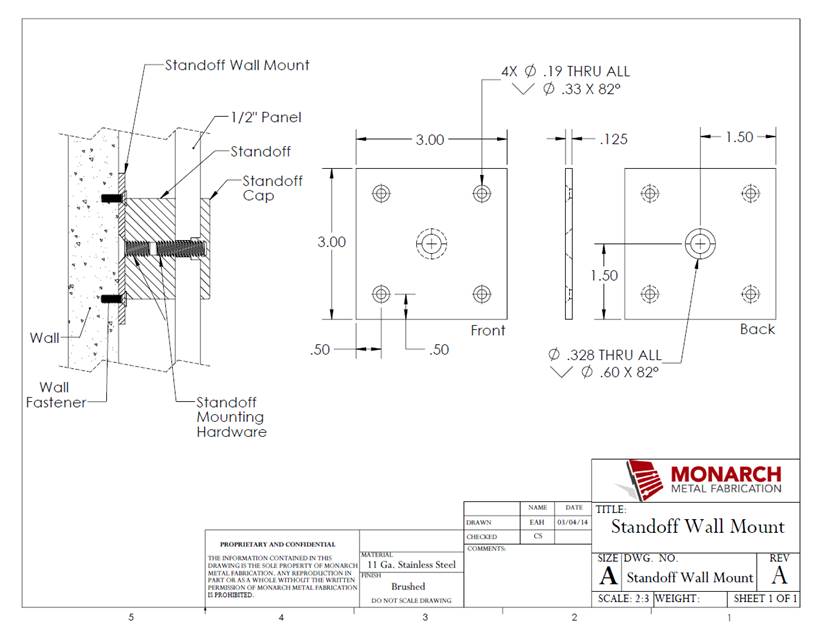 827x626 overview of mounting standoffs in drywall gypsum wall board - Standoff Drawing