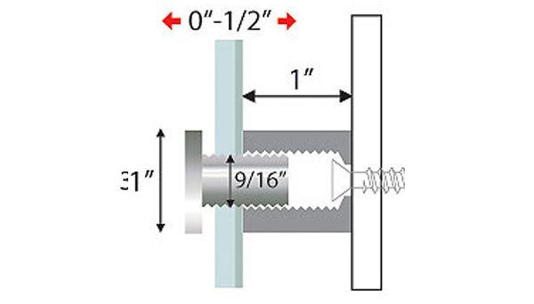 600x342 stainless steel standoffs - Standoff Drawing