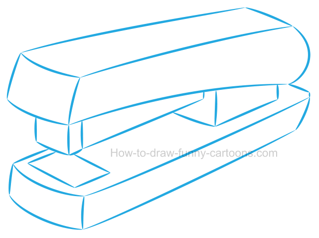 640x477 How To Draw A Cartoon Stapler - Stapler Drawing