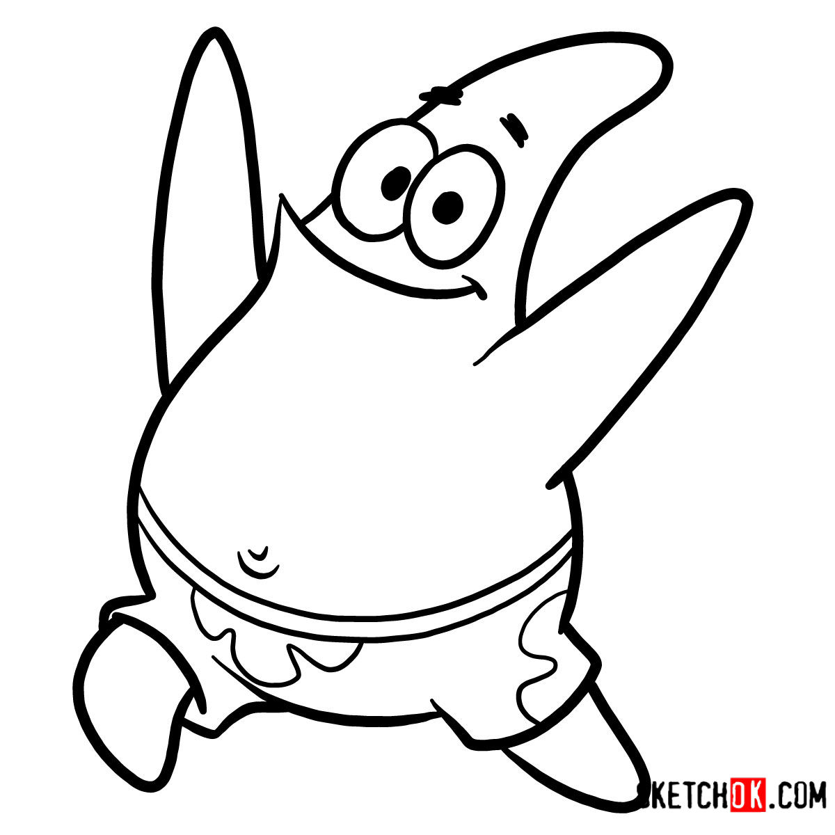 1200x1200 How To Draw Patrick Star Spongebob - Star Cartoon Drawing