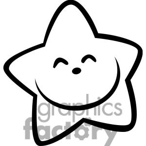 300x300 Star Cartoon Black And White - Star Cartoon Drawing